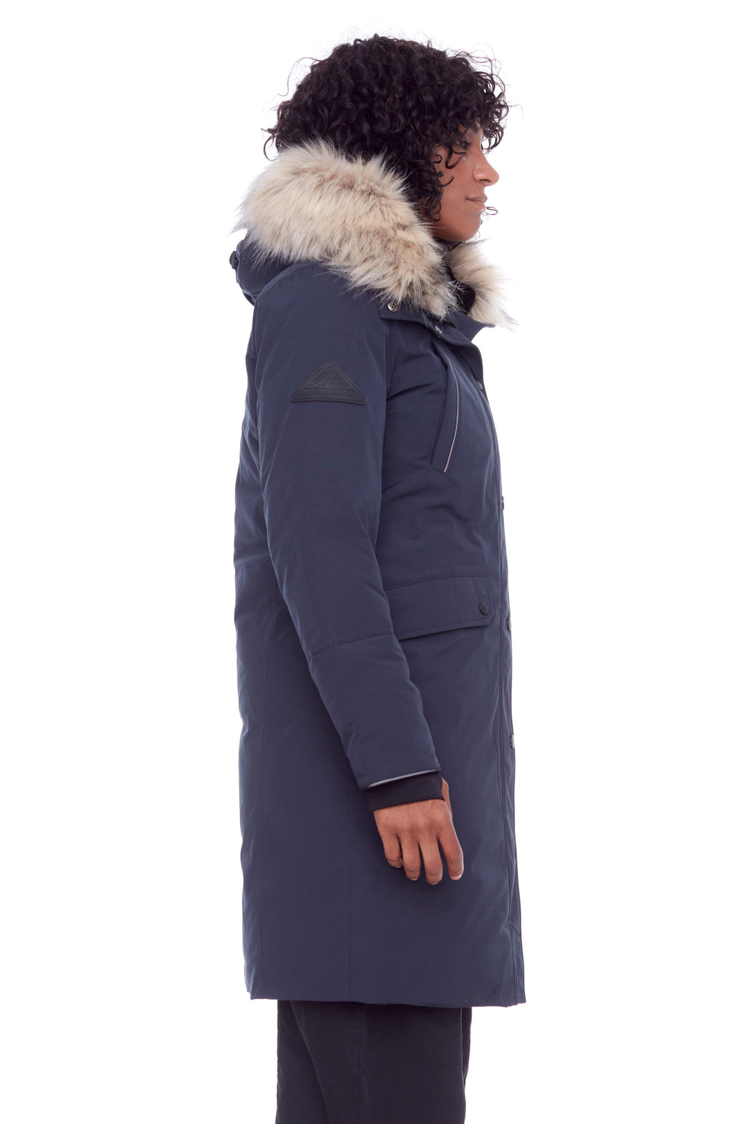 LAURENTIAN | WOMEN'S VEGAN DOWN (RECYCLED) LONG PARKA, NAVY
