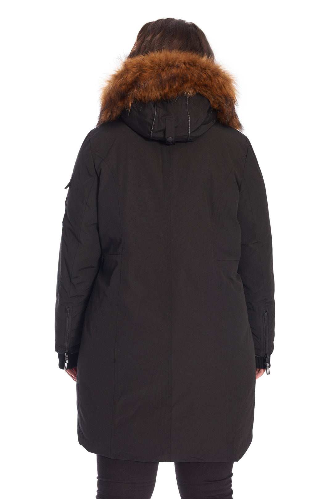 LAURENTIAN PLUS | WOMEN'S VEGAN DOWN (RECYCLED) LONG PARKA, BLACK (PLUS SIZE)