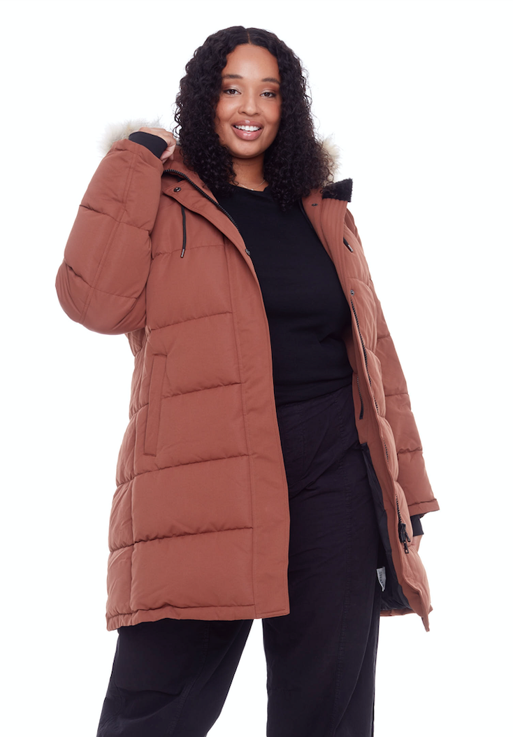 Parka coat womens plus size online