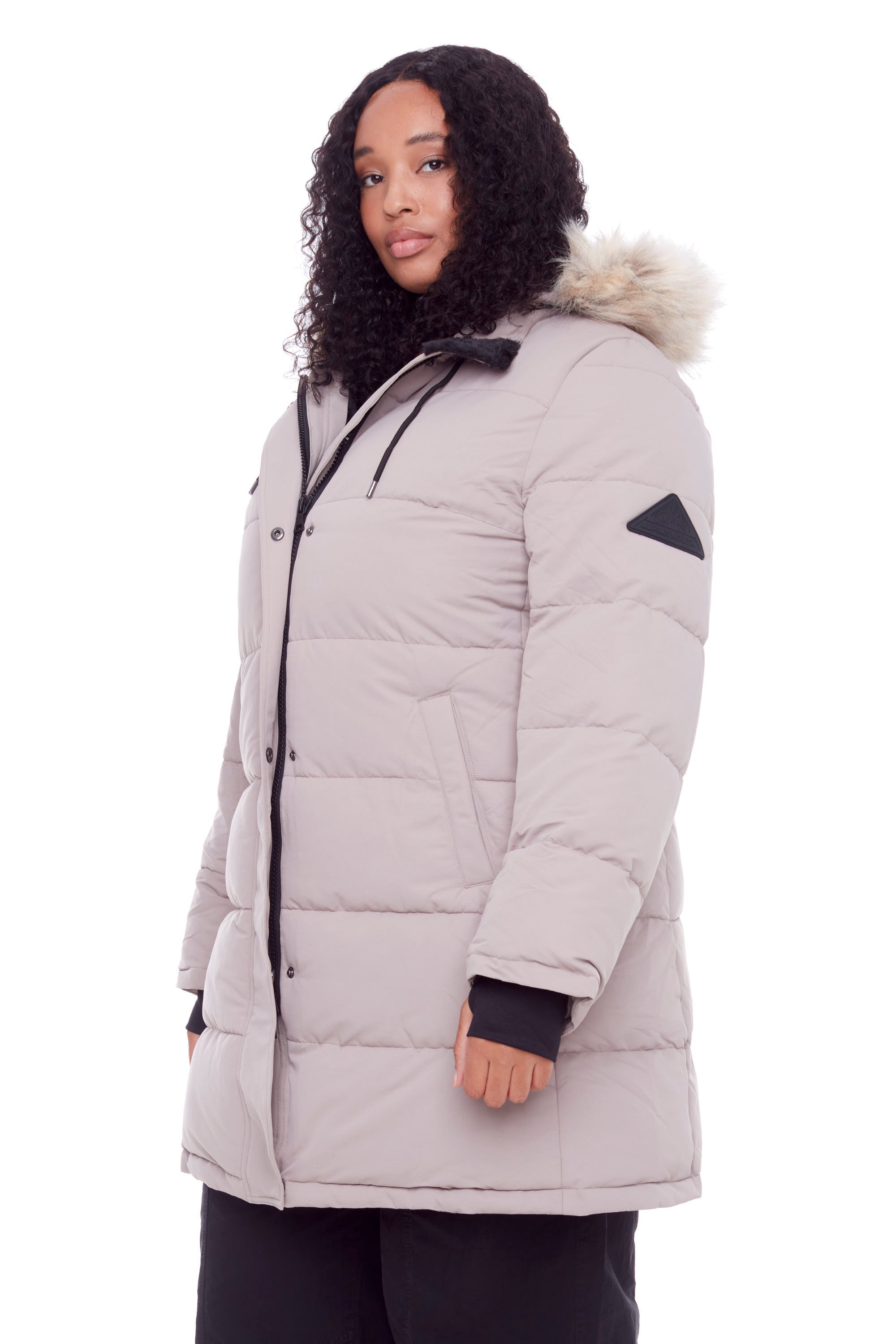 Plus size hot sale longline parka