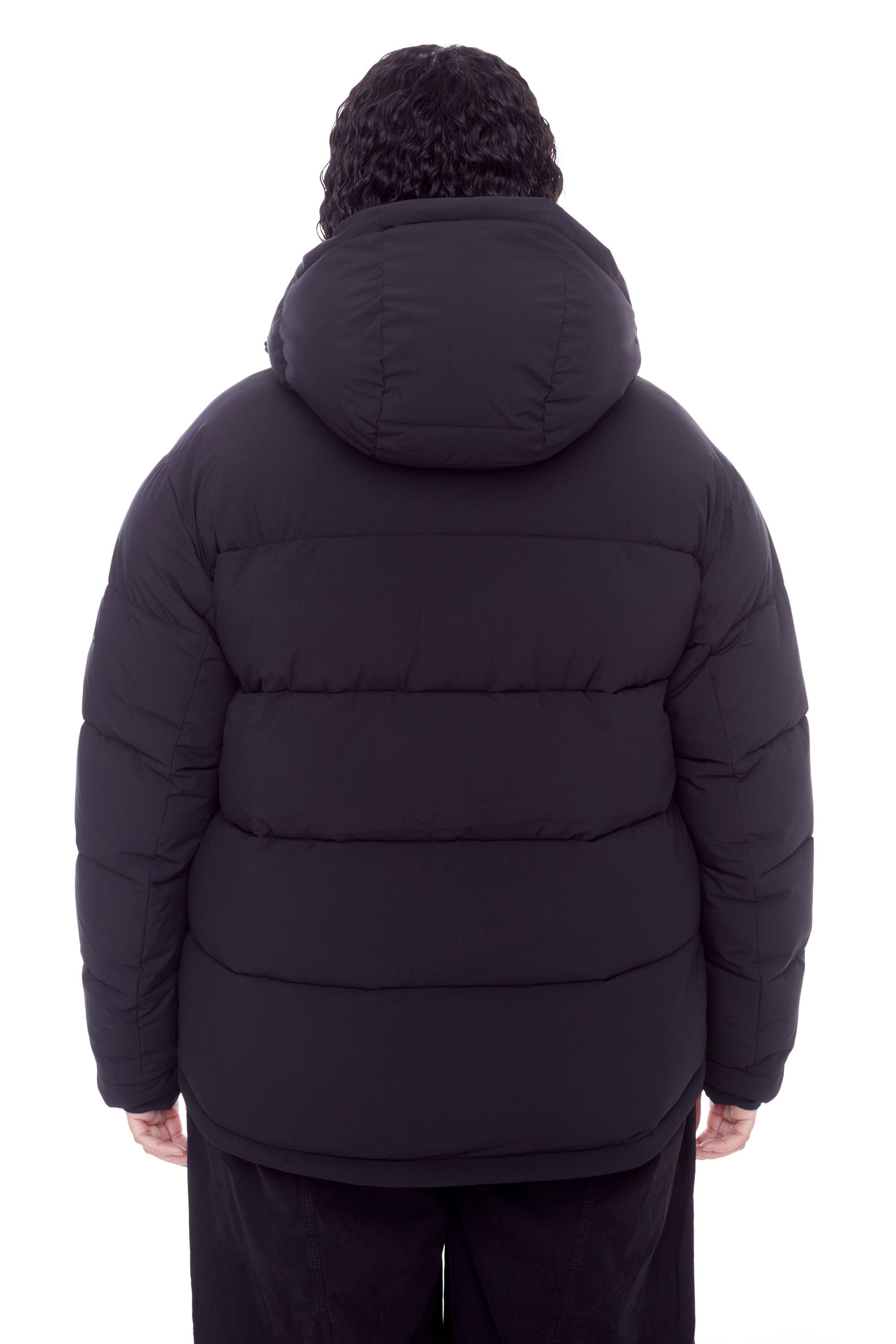 Plus size black puffer on sale coat