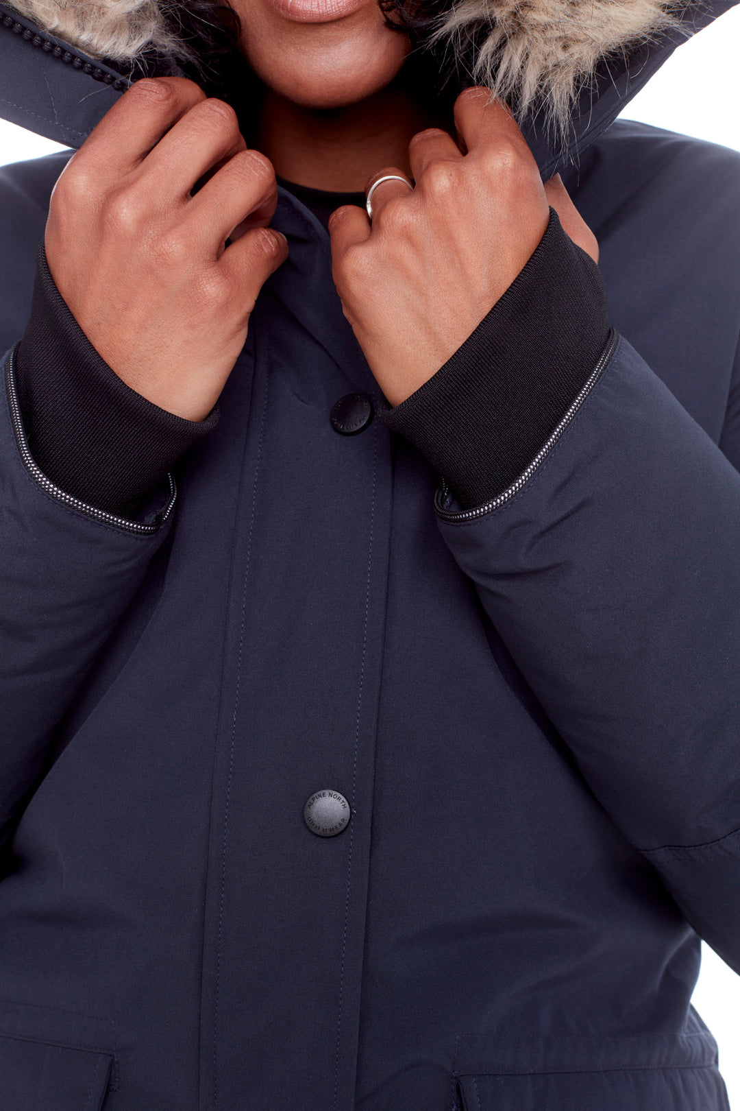 LAURENTIAN | WOMEN'S VEGAN DOWN (RECYCLED) LONG PARKA, NAVY