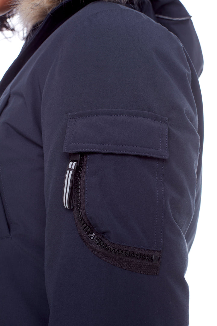 LAURENTIAN | WOMEN'S VEGAN DOWN (RECYCLED) LONG PARKA, NAVY