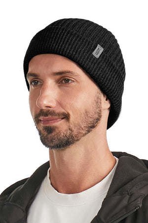 MUSKOKA | MADE IN CANADA UNISEX CUFF BEANIE, BLACK