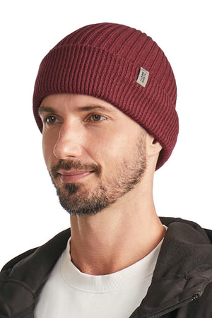MUSKOKA | MADE IN CANADA UNISEX CUFF BEANIE, WINE