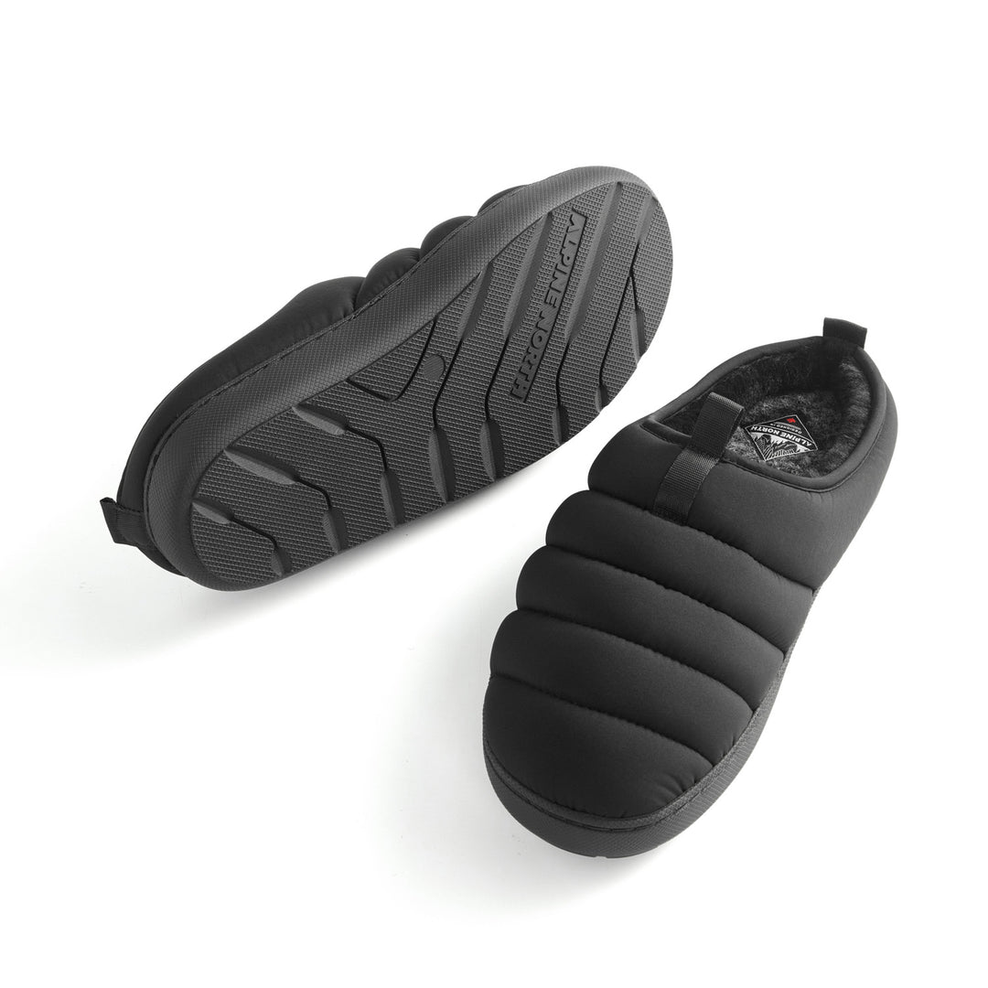 SEATON | INSULATED PUFFER SLIPPERS, BLACK