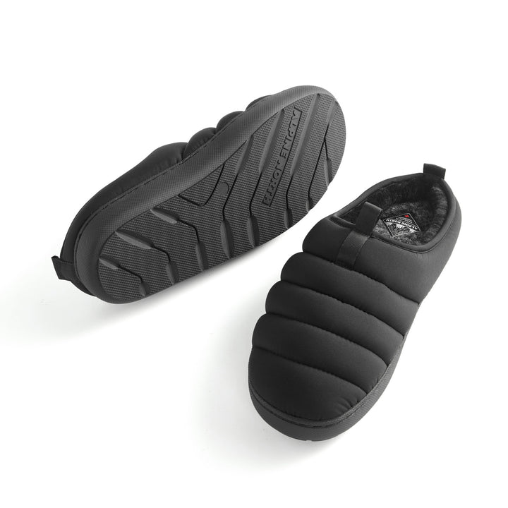 SEATON | INSULATED PUFFER SLIPPERS, BLACK