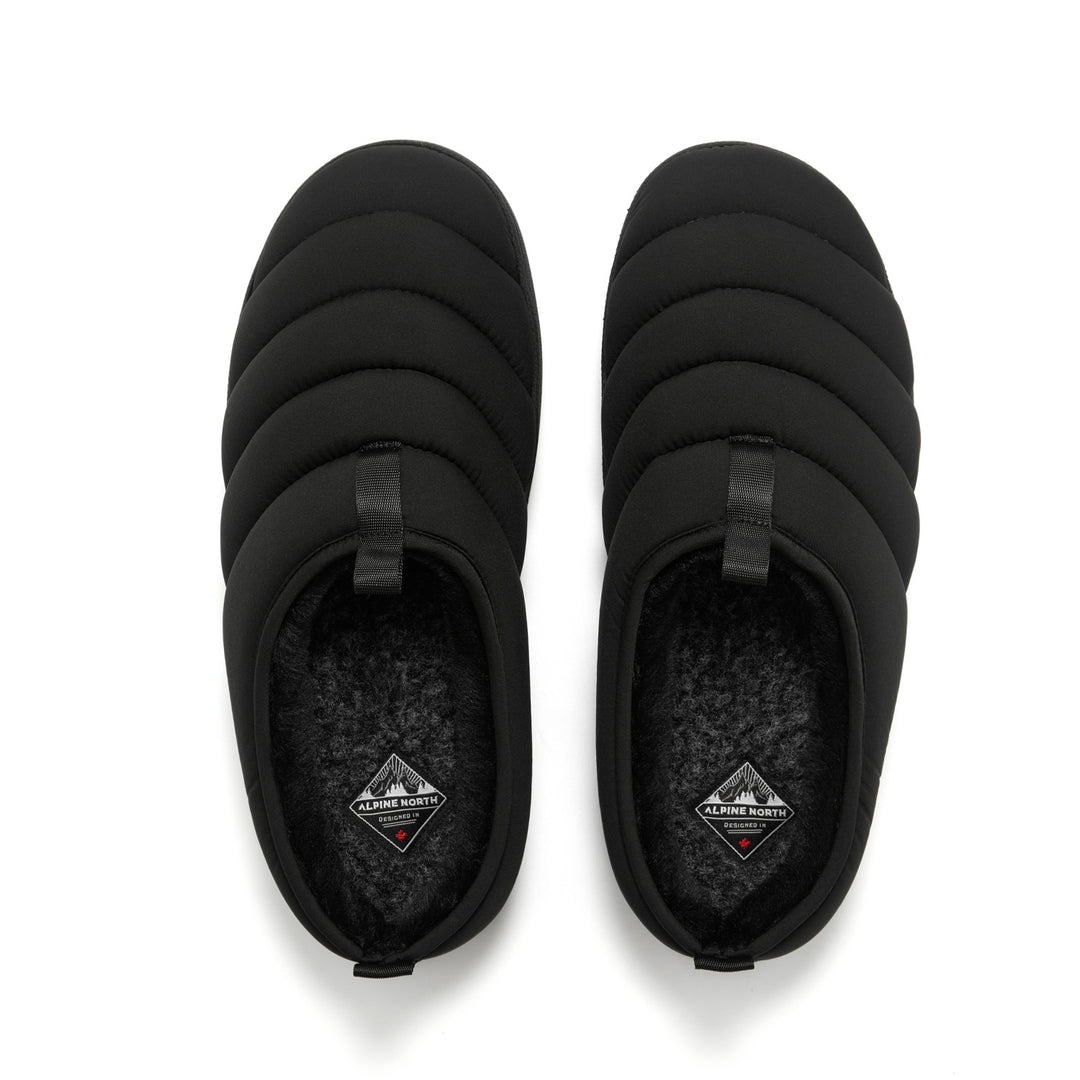 SEATON | INSULATED PUFFER SLIPPERS, BLACK