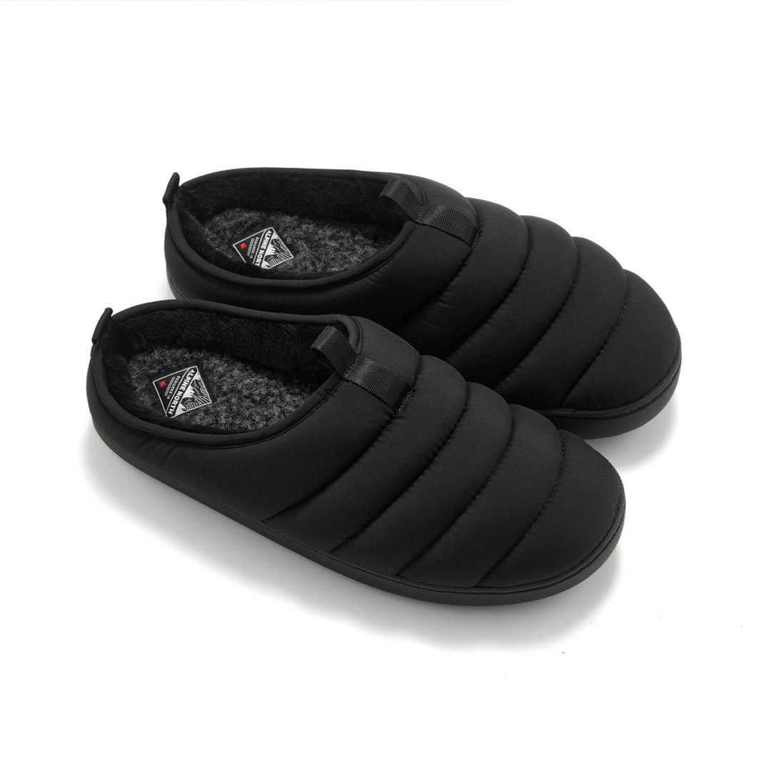 SEATON | INSULATED PUFFER SLIPPERS, BLACK