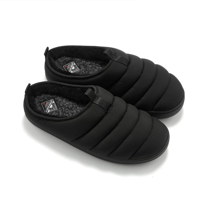 SEATON | INSULATED PUFFER SLIPPERS, BLACK