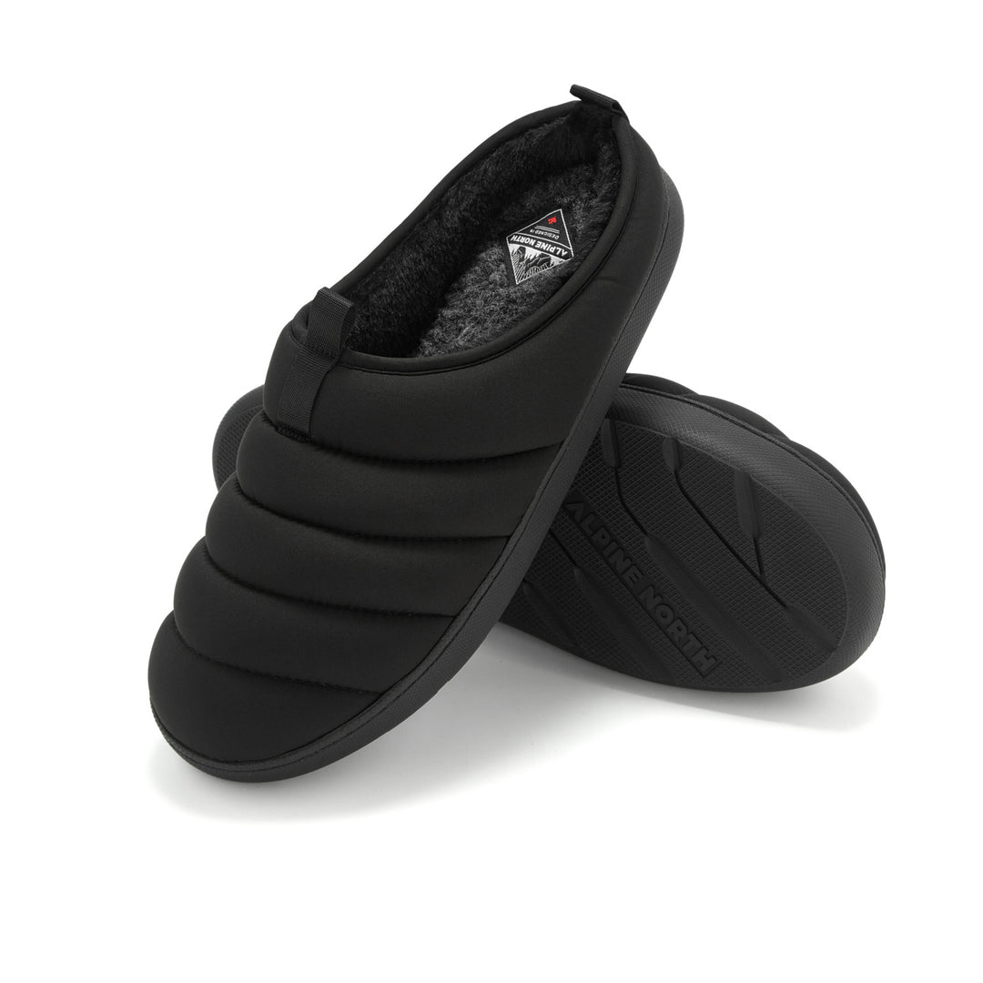 SEATON | INSULATED PUFFER SLIPPERS, BLACK