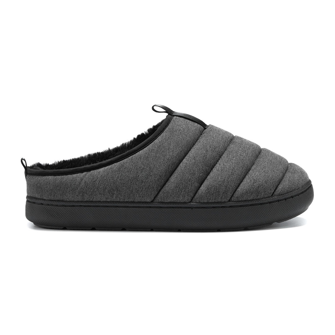 SEATON | INSULATED PUFFER SLIPPERS, GREY