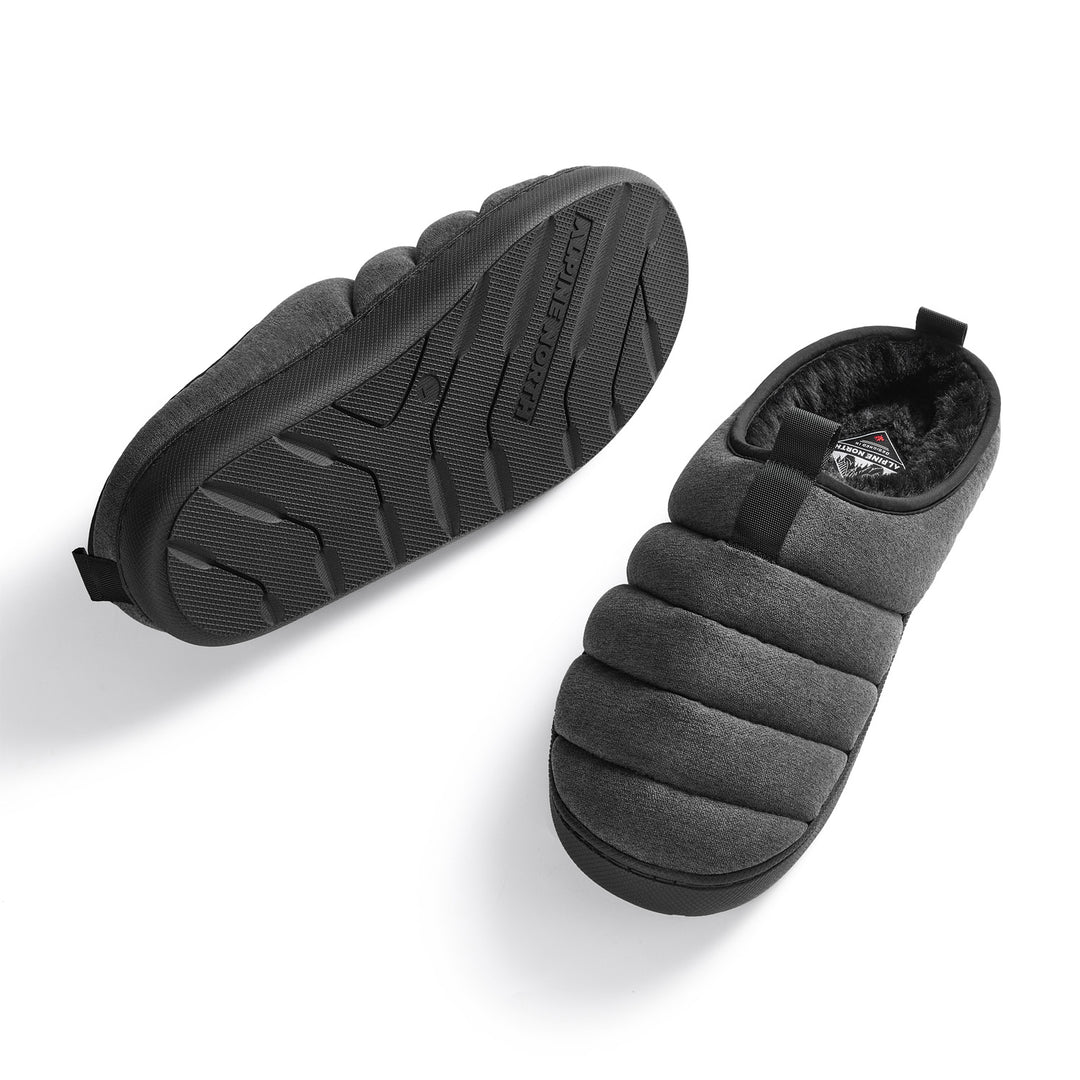 SEATON | INSULATED PUFFER SLIPPERS, GREY