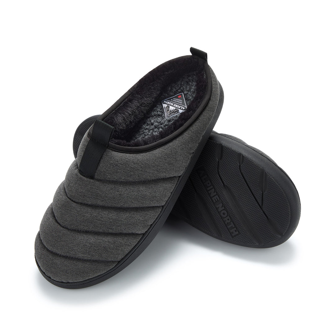SEATON | INSULATED PUFFER SLIPPERS, GREY