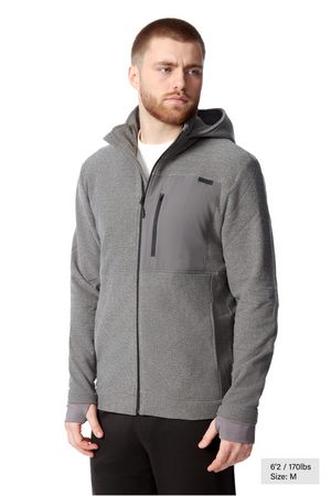 EXPLORER II | MEN'S FLEECE FULL ZIP SWEATER, GREY HEATHER