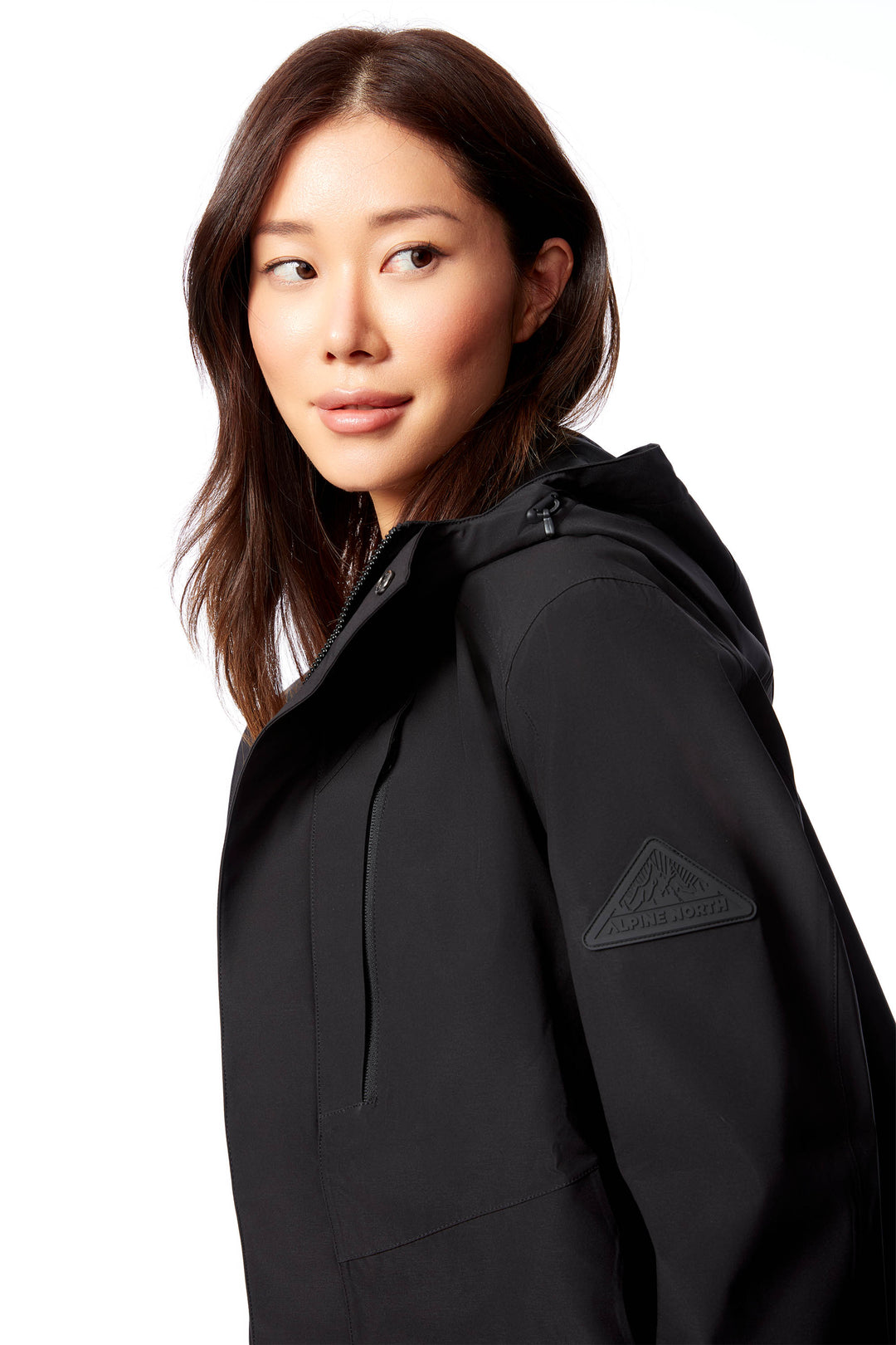 TAHSIS | WOMEN'S WATERPROOF RAIN JACKET, BLACK