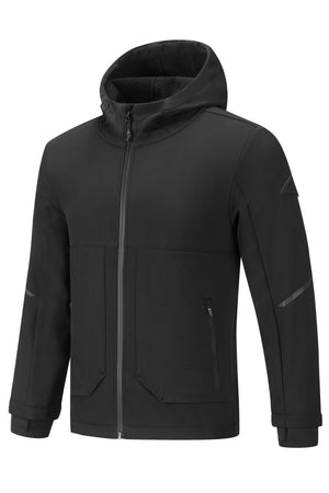 TOFINO JUNIOR | KID'S FLEECE LINED SOFTSHELL WINDBREAKER, BLACK