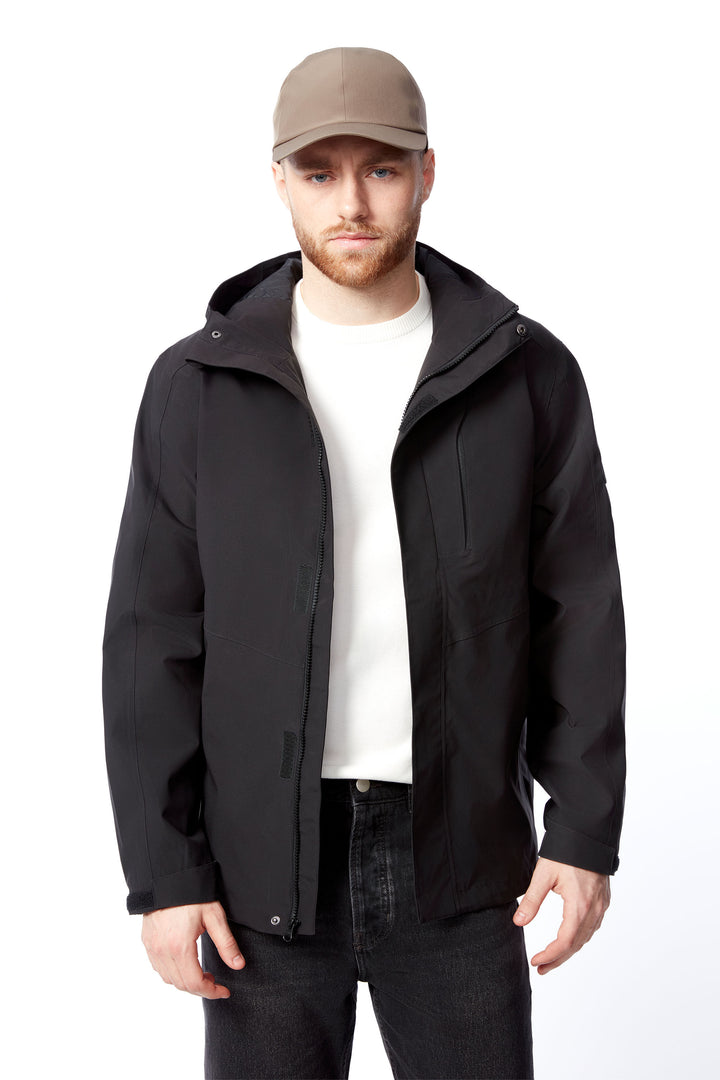 HUDSON | MEN'S RAIN JACKET, BLACK