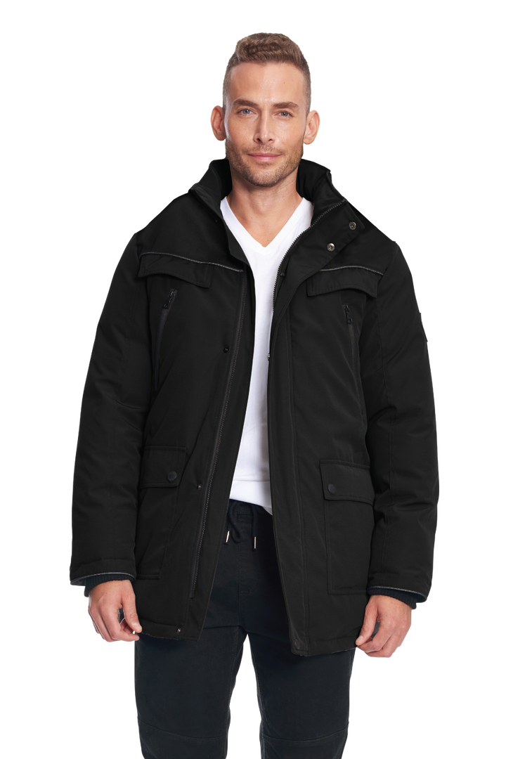 FRASER | MEN'S VEGAN DOWN (RECYCLED) PARKA, BLACK
