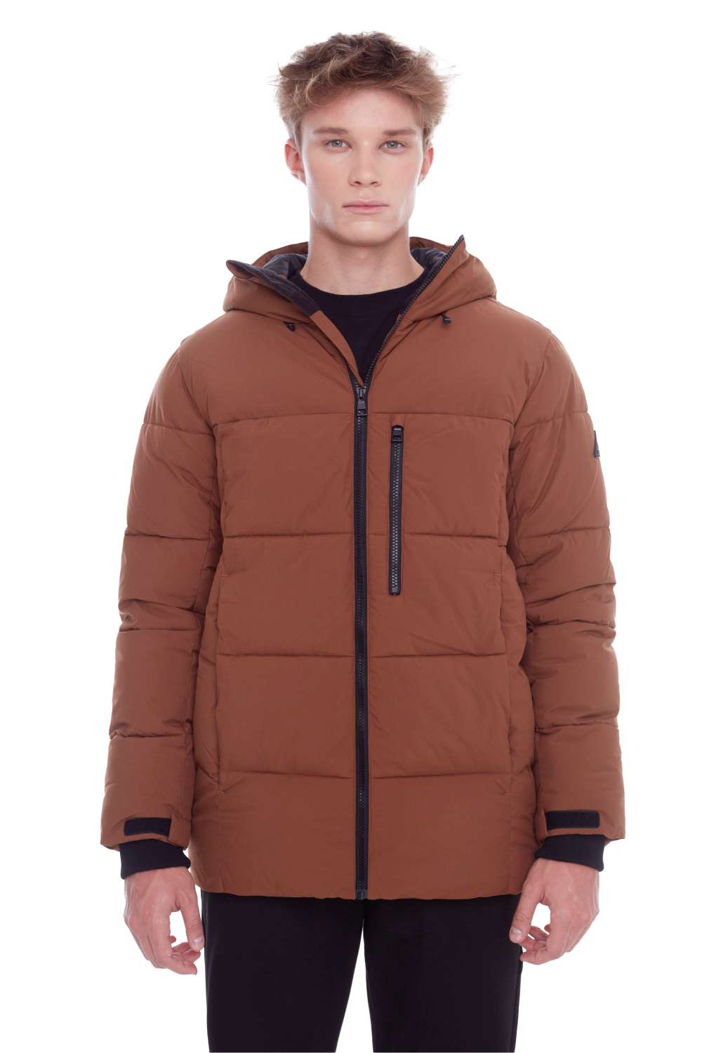 BANFF | MEN'S VEGAN DOWN (RECYCLED) MID-WEIGHT QUILTED PUFFER JACKET, MAPLE