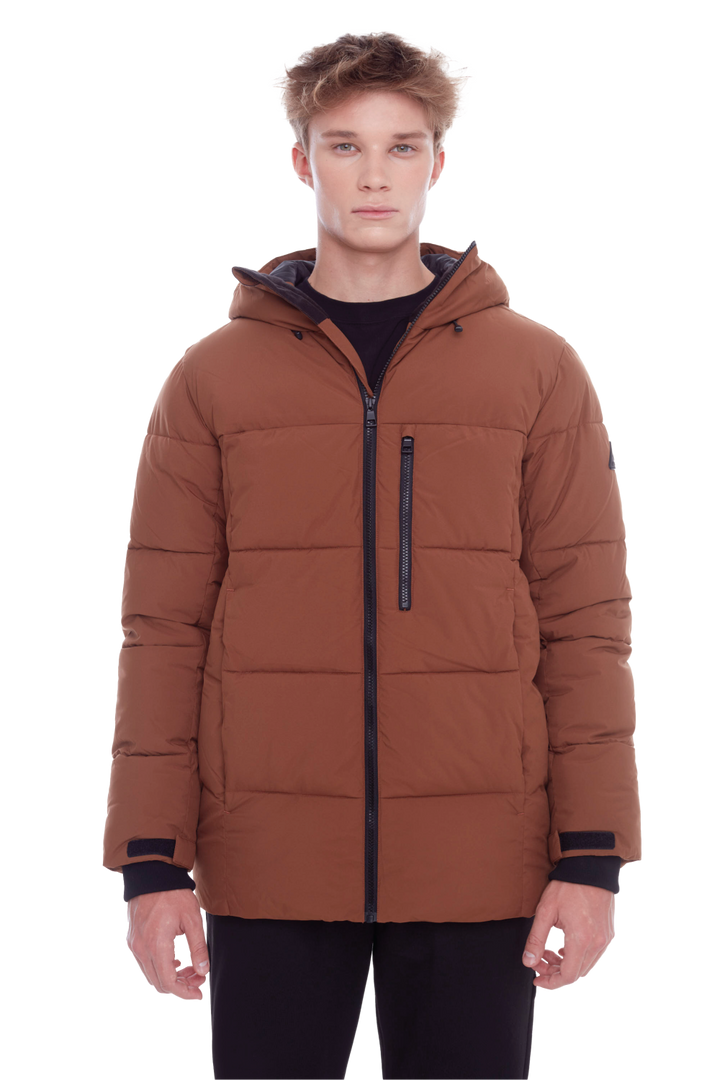 BANFF | MEN'S VEGAN DOWN (RECYCLED) MID-WEIGHT QUILTED PUFFER JACKET, MAPLE