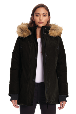 GLACIER | WOMEN'S VEGAN DOWN (RECYCLED) PARKA, BLACK