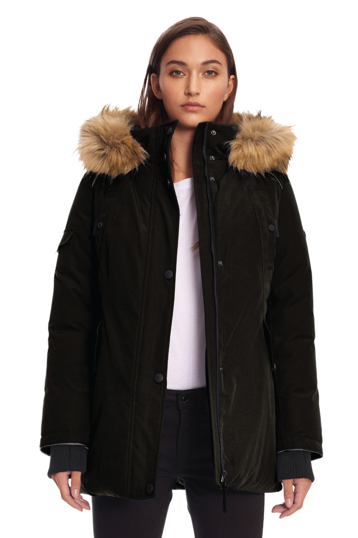 GLACIER | WOMEN'S VEGAN DOWN (RECYCLED) PARKA, BLACK