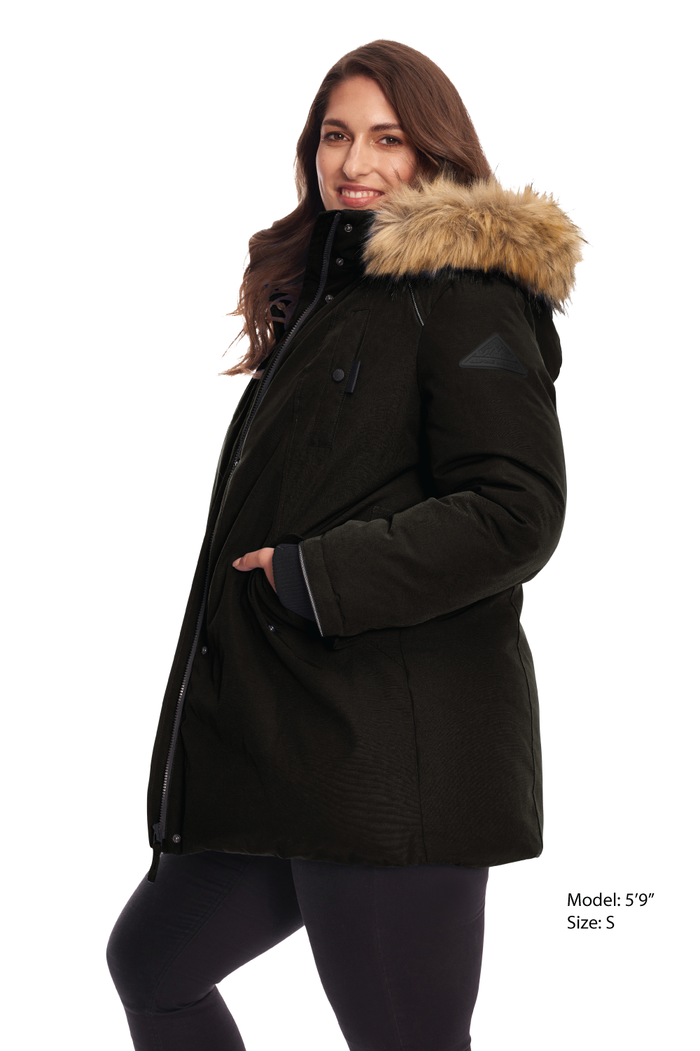 GLACIER PLUS | WOMEN'S VEGAN DOWN (RECYCLED) PARKA, BLACK (PLUS SIZE)