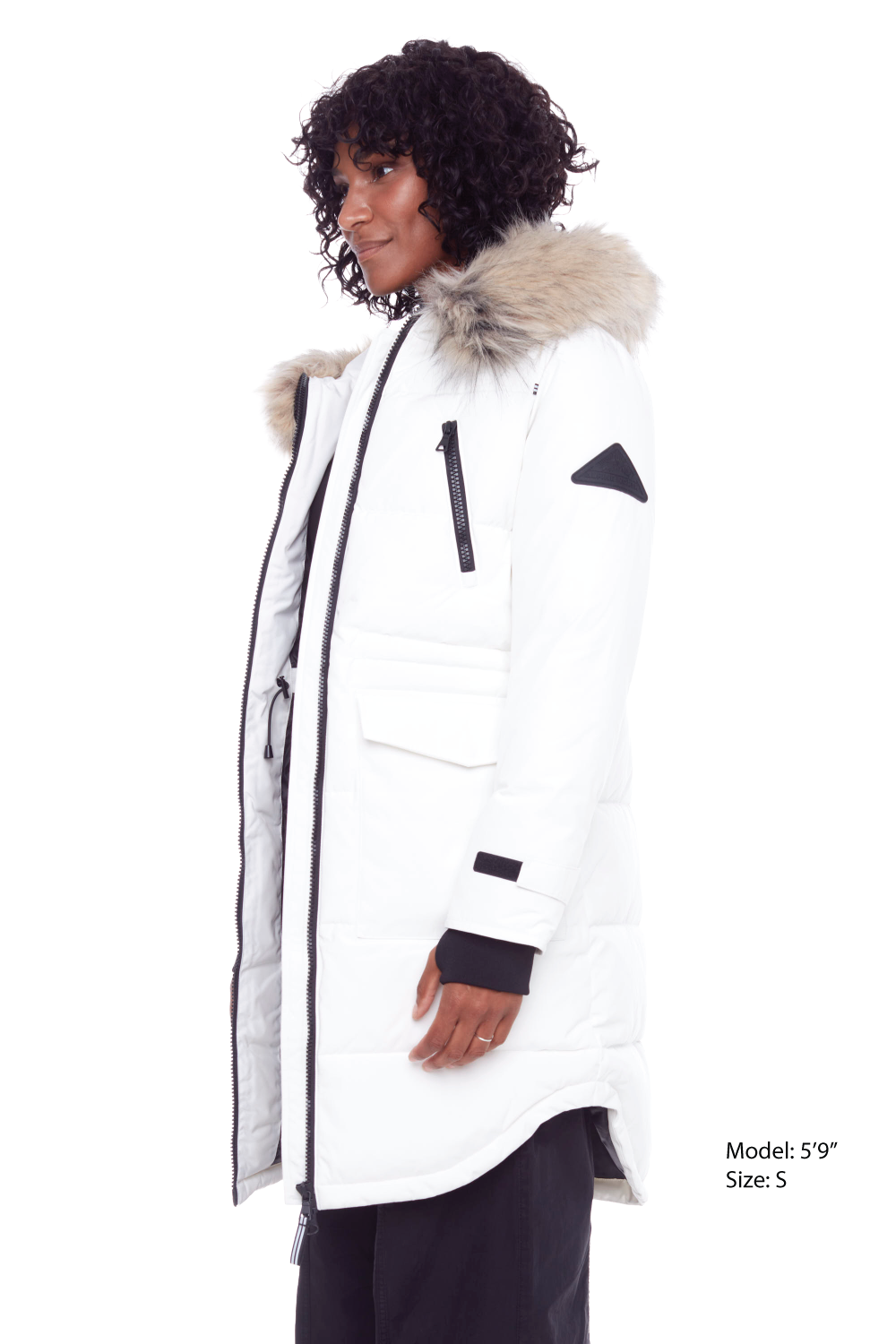 UKON | WOMEN'S VEGAN DOWN (RECYCLED) DRAWSTRING PARKA, CREAM