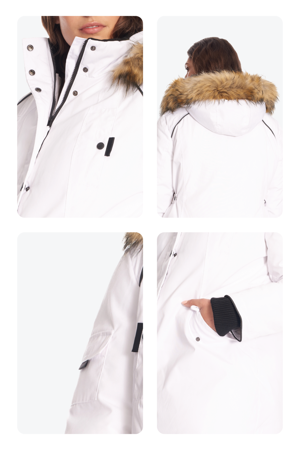 GLACIER PLUS | WOMEN'S VEGAN DOWN (RECYCLED) PARKA, WHITE (PLUS SIZE)