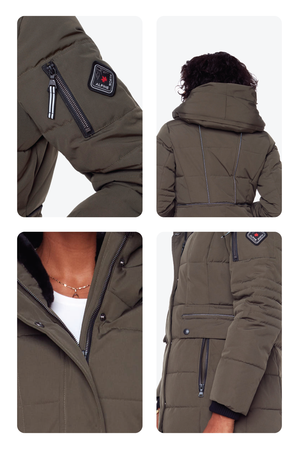 KOOTNEY | WOMEN'S VEGAN DOWN (RECYCLED) MID-LENGTH PARKA, OLIVE