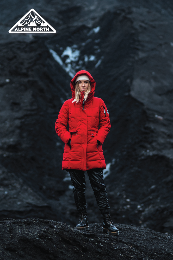 KOOTNEY | WOMEN'S VEGAN DOWN (RECYCLED) MID-LENGTH PARKA, OLIVE