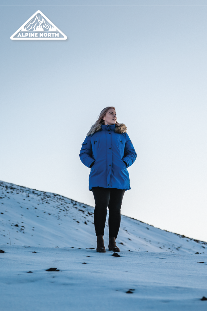 GLACIER PLUS | WOMEN'S VEGAN DOWN (RECYCLED) PARKA, BLACK (PLUS SIZE)