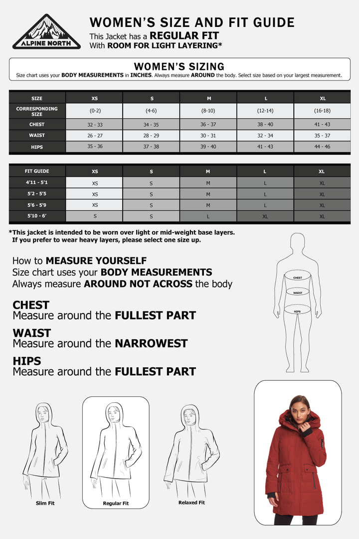 KOOTNEY | WOMEN'S VEGAN DOWN (RECYCLED) MID-LENGTH PARKA, CRIMSON