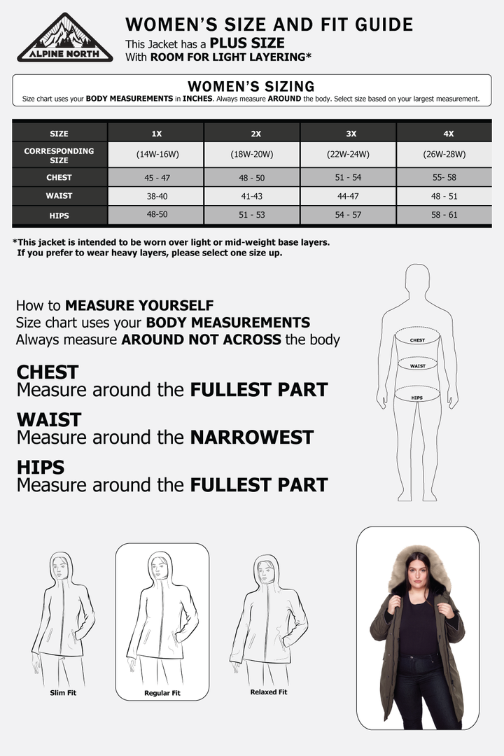 LAURENTIAN PLUS | WOMEN'S VEGAN DOWN (RECYCLED) LONG PARKA, OLIVE (PLUS SIZE)