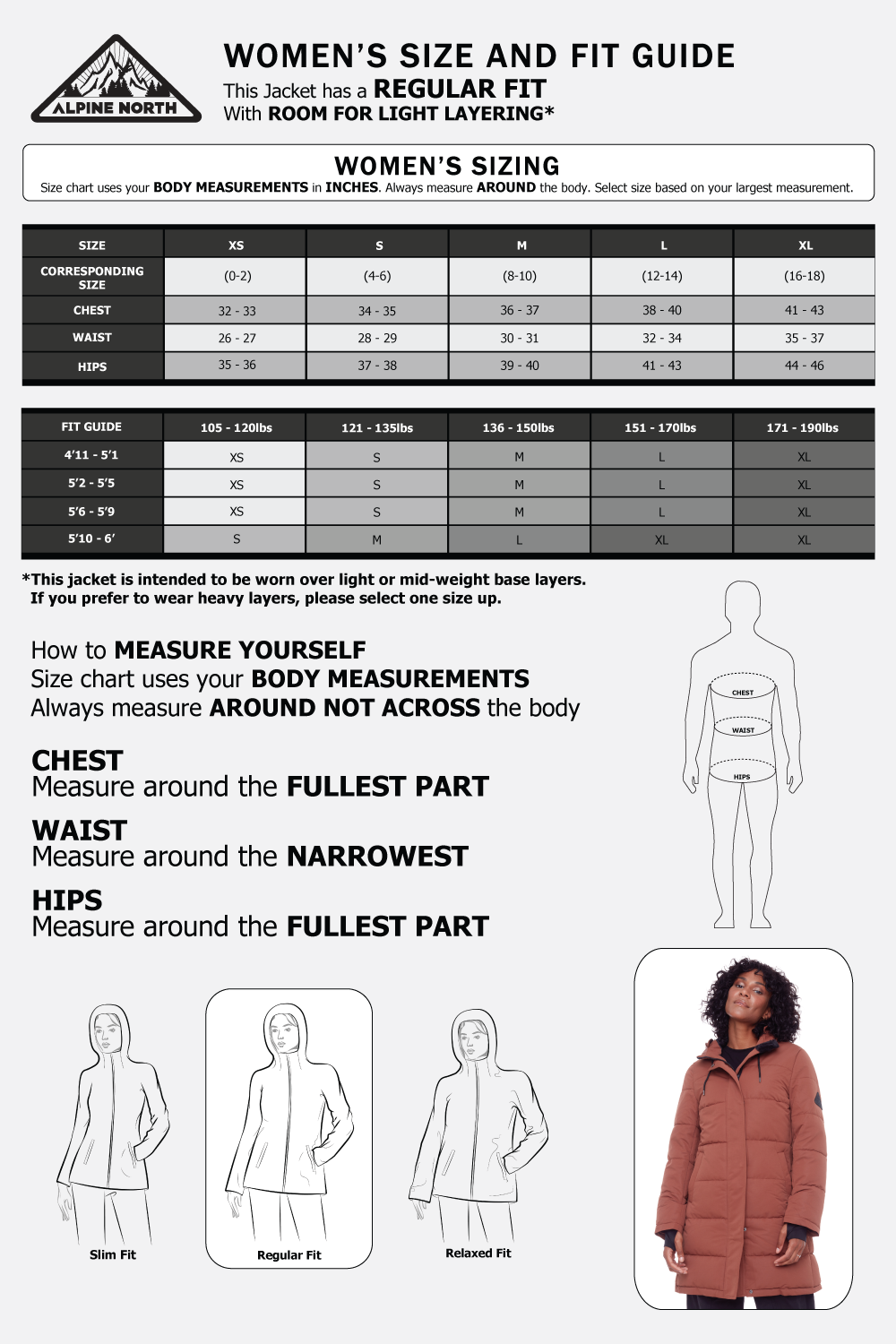 AULAVIK | WOMEN'S VEGAN DOWN (RECYCLED) MID-LENGTH HOODED PARKA COAT, MAPLE