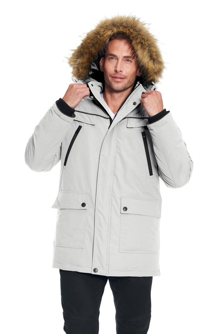 MEN'S VEGAN DOWN PARKA, CEMENT