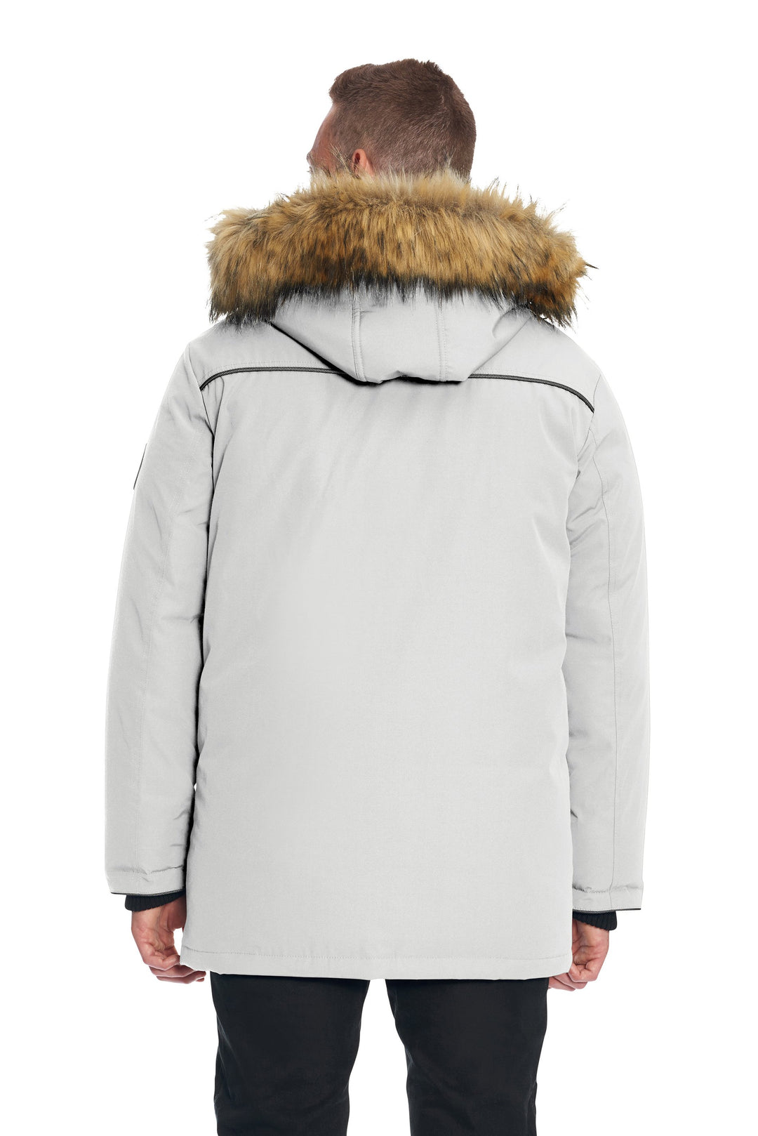 MEN'S VEGAN DOWN PARKA, CEMENT