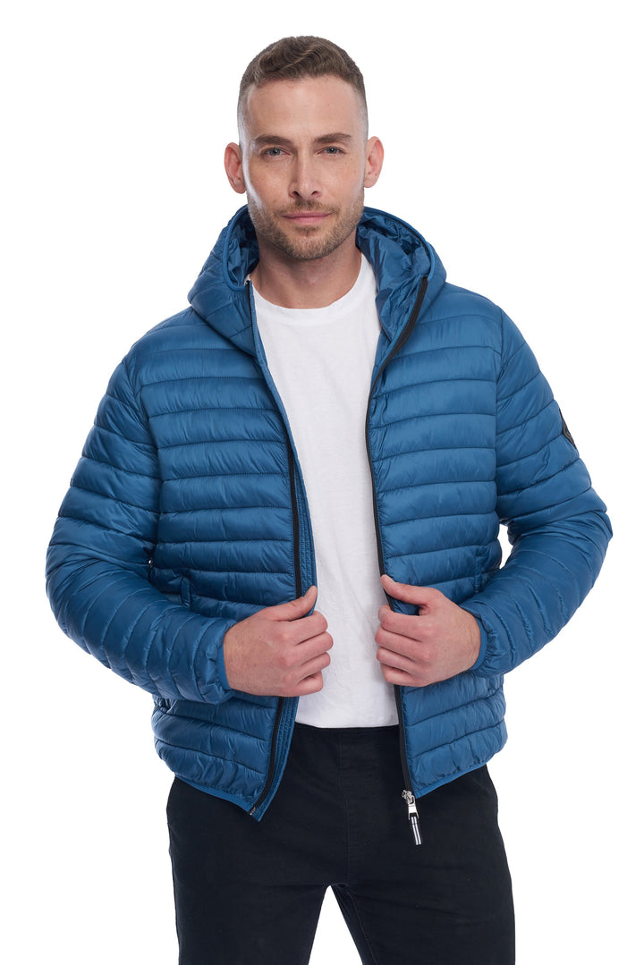 MEN'S VEGAN DOWN LIGHTWEIGHT PACKABLE PUFFER, TEAL